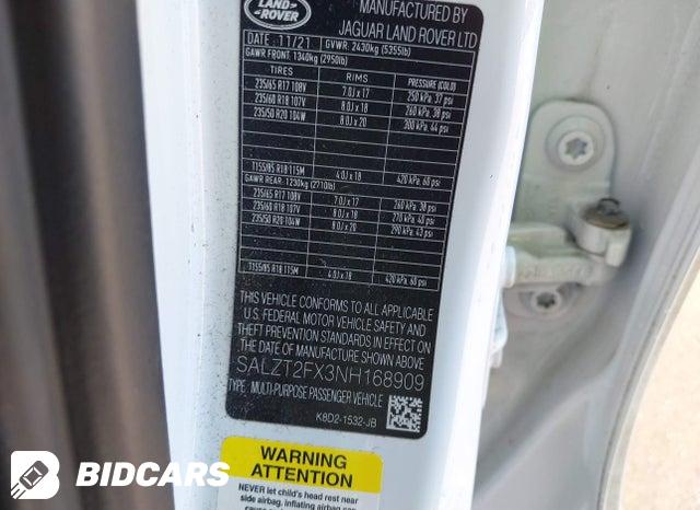 2022 Land Rover Range Rover — VIN SALZT2FX3NH168909, şəkil 9