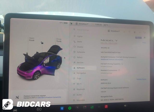 2022 Tesla MODEL Y — VIN 7SAYGDEF4NF347314, şəkil 17