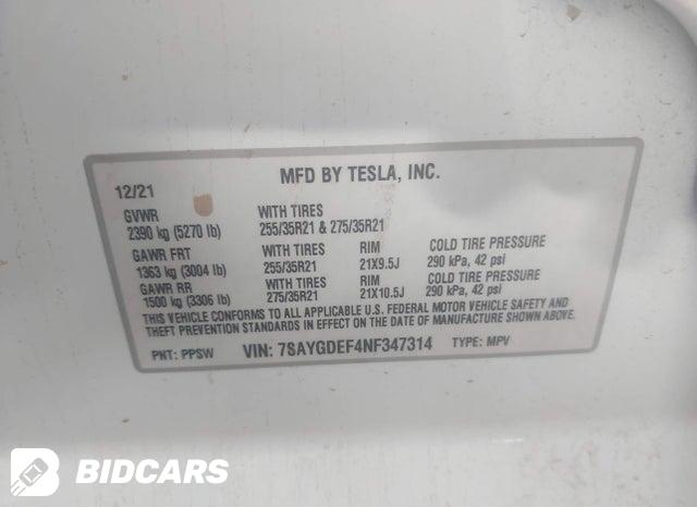 2022 Tesla MODEL Y — VIN 7SAYGDEF4NF347314, şəkil 9