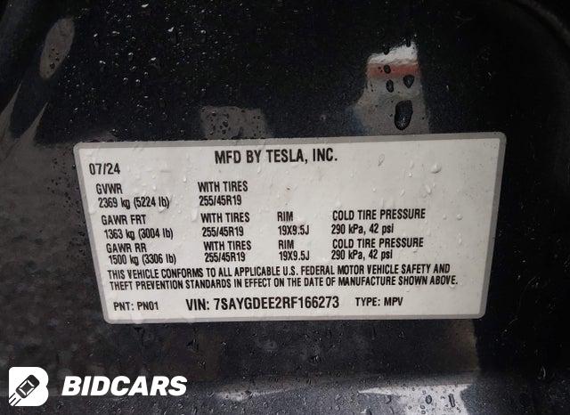 2024 Tesla MODEL Y — VIN 7SAYGDEE2RF166273, şəkil 9