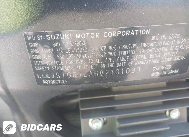 JS1GR7LA682101099 2008 Suzuki GSX-R750 photo no. 10