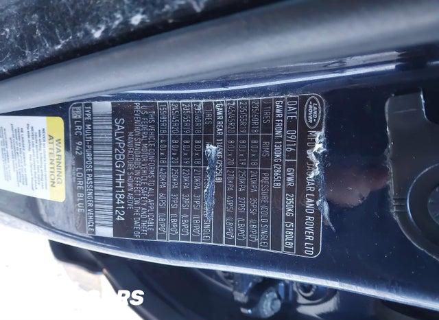 2017 Land Rover Range Rover — VIN SALVP2BG7HH184124, şəkil 9