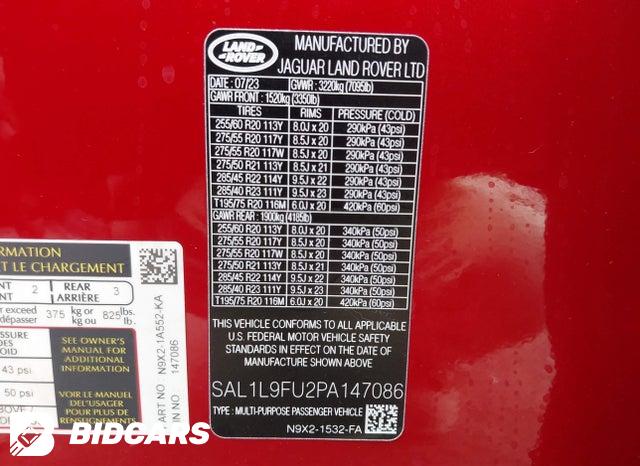 2023 Land Rover Range Rover — VIN SAL1L9FU2PA147086, şəkil 9
