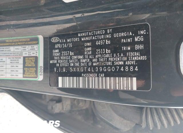 5XXGT4L39GG074884 2016 KIA Optima photo no. 9