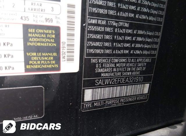 SALWV2EF0EA321910 2014 Land Rover Range Rover photo no. 9