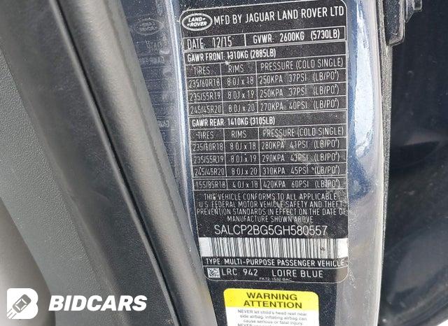 SALCP2BG5GH580557 2016 Land Rover Discovery photo no. 9