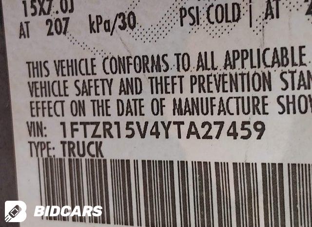 1FTZR15V4YTA27459 2000 Ford Ranger photo no. 9