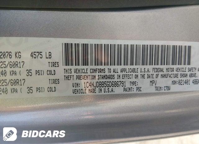 2016 Jeep Compass — VIN 1C4NJDBB5GD686791, şəkil 9