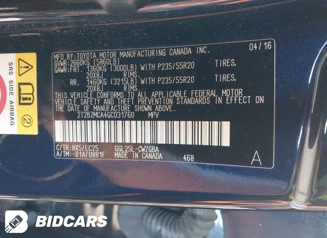 2016 Lexus RX — VIN 2T2BZMCA4GC031760, şəkil 9