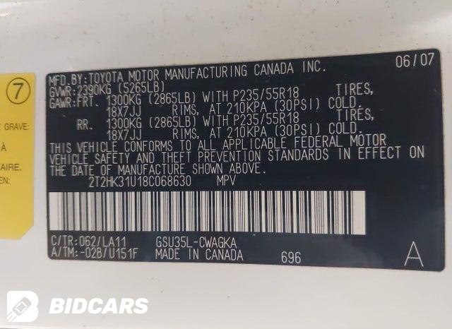 2T2HK31U18C068630 2008 Lexus RX photo no. 9