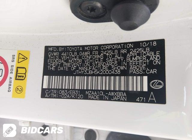 2019 Lexus UX — VIN JTHY3JBH5K2000438, şəkil 9
