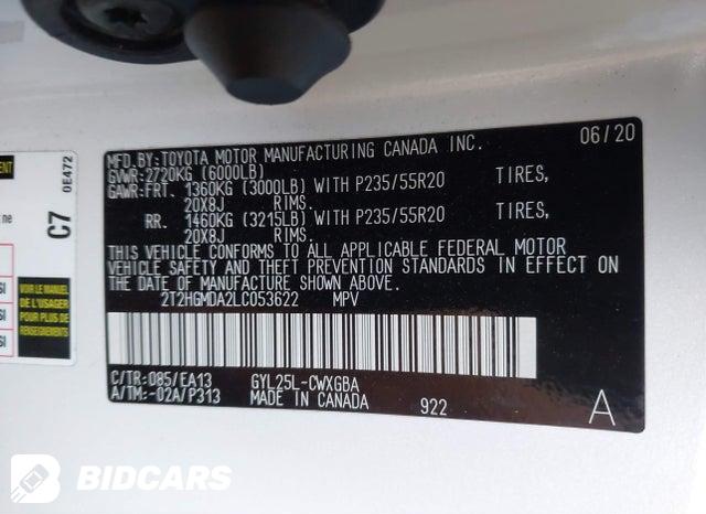 2020 Lexus RX — VIN 2T2HGMDA2LC053622, şəkil 9