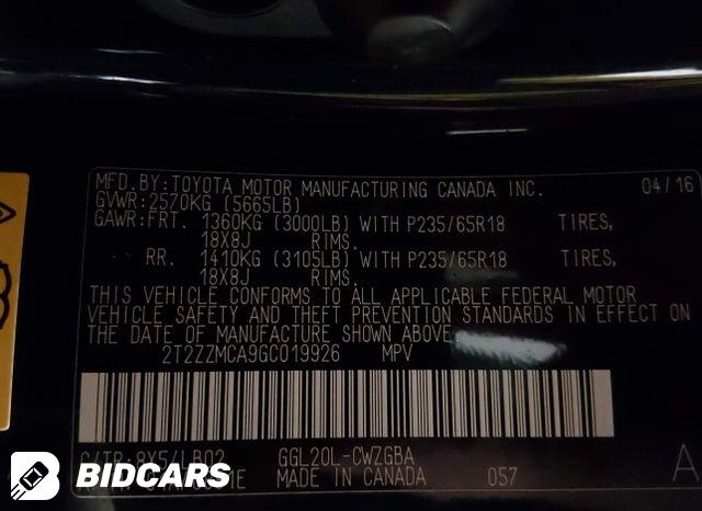 2016 Lexus RX — VIN 2T2ZZMCA9GC019926, şəkil 9