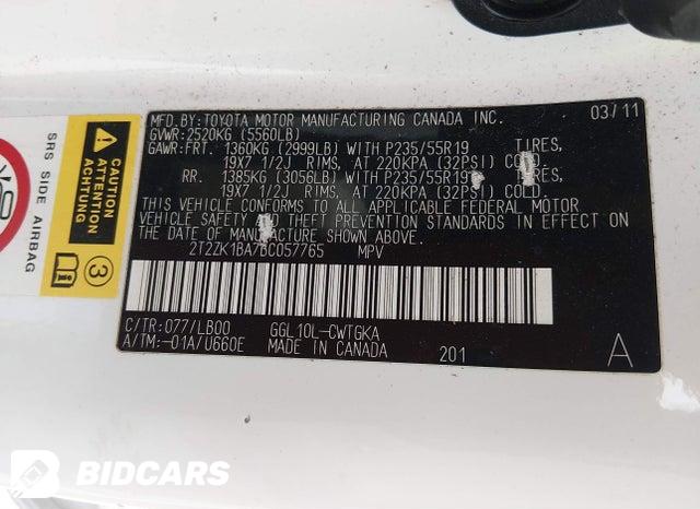 2T2ZK1BA7BC057765 2011 Lexus RX photo no. 9