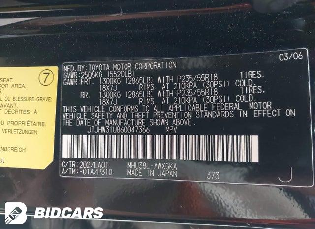 JTJHW31U860047366 2006 Lexus RX photo no. 9