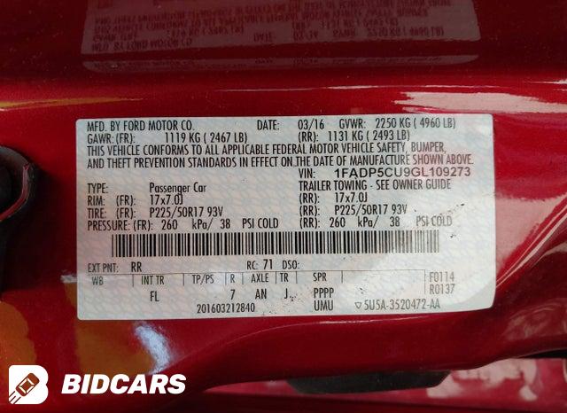 2016 Ford C-MAX — VIN 1FADP5CU9GL109273, şəkil 9