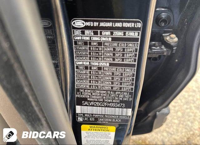 SALVR2BG2FH993473 2015 Land Rover Range Rover photo no. 9