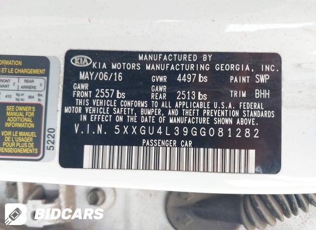 2016 KIA Optima — VIN 5XXGU4L39GG081282, şəkil 9