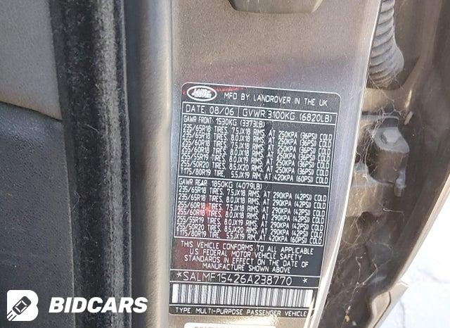 SALMF15426A238770 2006 Land Rover Range Rover photo no. 9