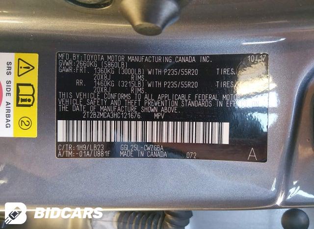 2017 Lexus RX — VIN 2T2BZMCA3HC121676, şəkil 9
