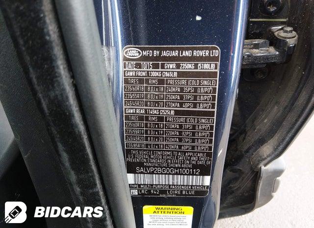 2016 Land Rover Range Rover — VIN SALVP2BG0GH100112, şəkil 9