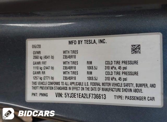 2020 Tesla MODEL 3 — VIN 5YJ3E1EA2LF736613, şəkil 9