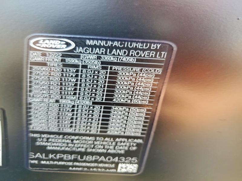 SALKPBFU8PA043251 2023 Land Rover Range Rover photo no. 13