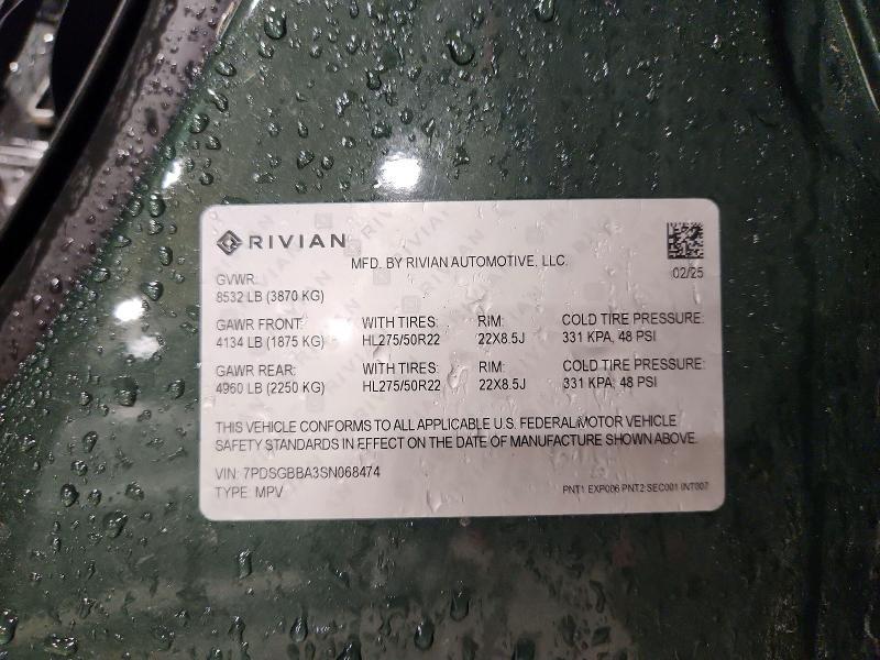 7PDSGBBA3SN068474 2025 Rivian R1S photo no. 12