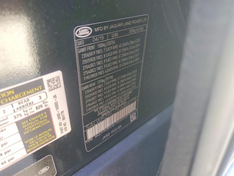 SALWR2RU7KA864776 2019 Land Rover Range Rover photo no. 13