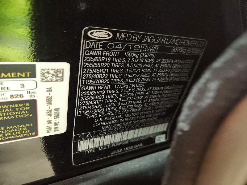 SALGS2SVXKA560840 2019 Land Rover Range Rover photo no. 13