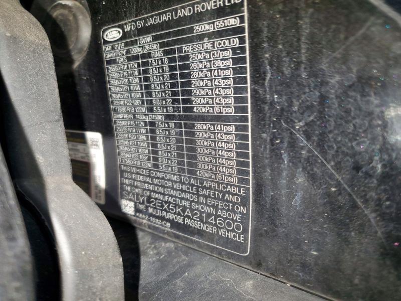 SALYL2EX5KA214600 2019 Land Rover Range Rover photo no. 13