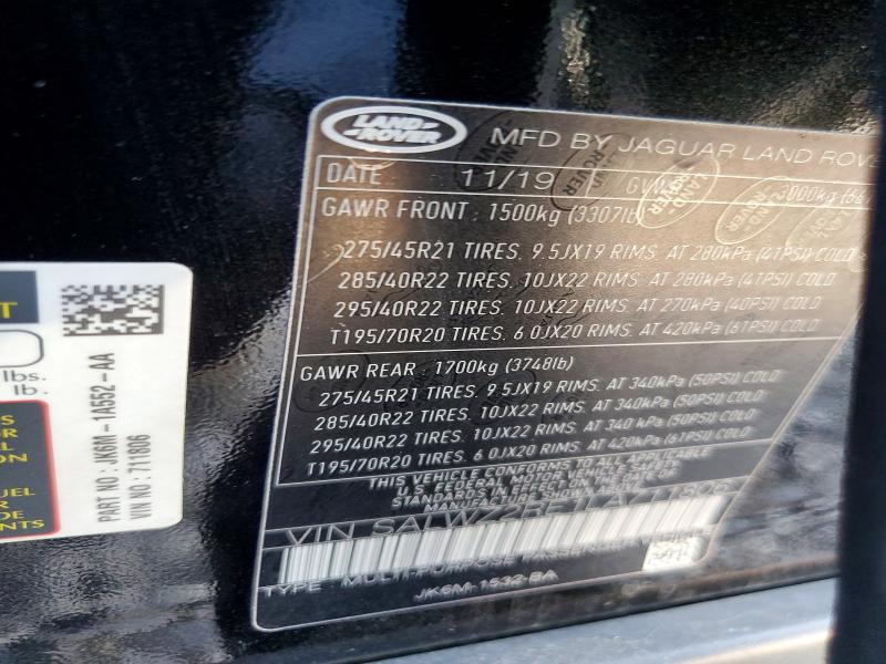 SALWZ2RE1LA711806 2020 Land Rover Range Rover photo no. 12