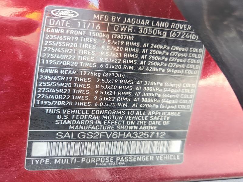 SALGS2FV6HA325712 2017 Land Rover Range Rover photo no. 13