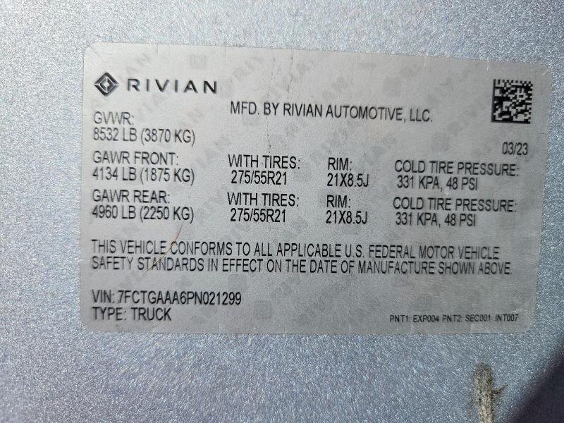 7FCTGAAA6PN021299 2023 Rivian R1T photo no. 12