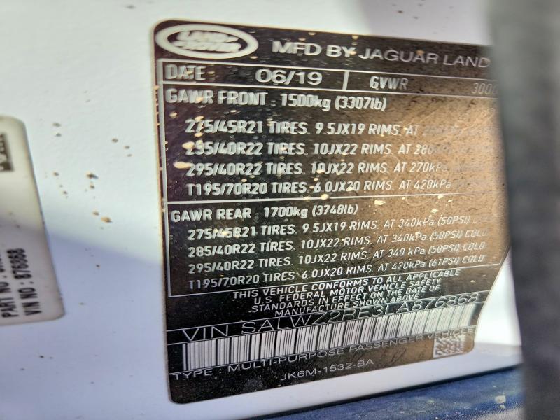 SALWZ2RE3LA876868 2020 Land Rover Range Rover photo no. 14