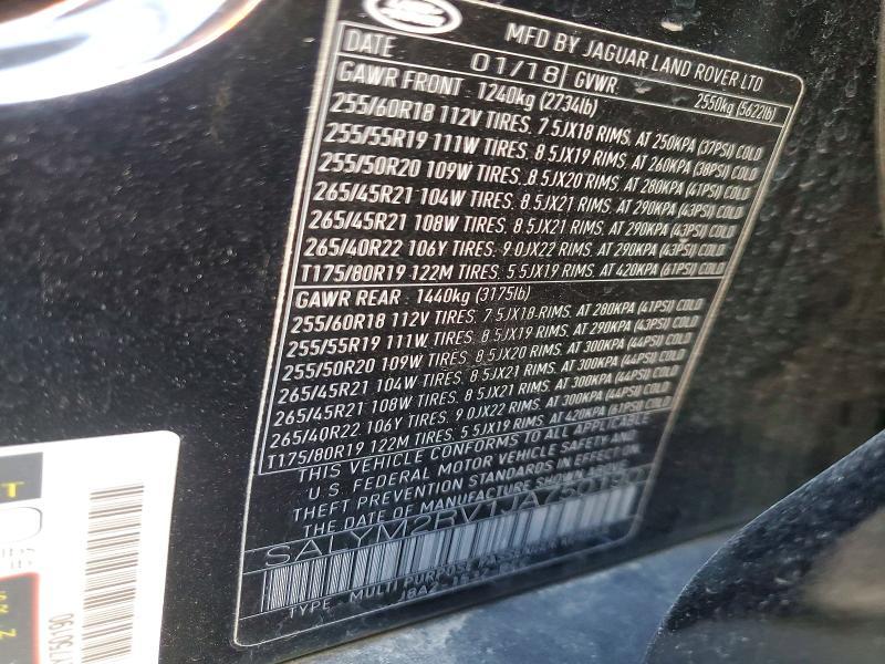 SALYM2RV1JA750190 2018 Land Rover Range Rover photo no. 13