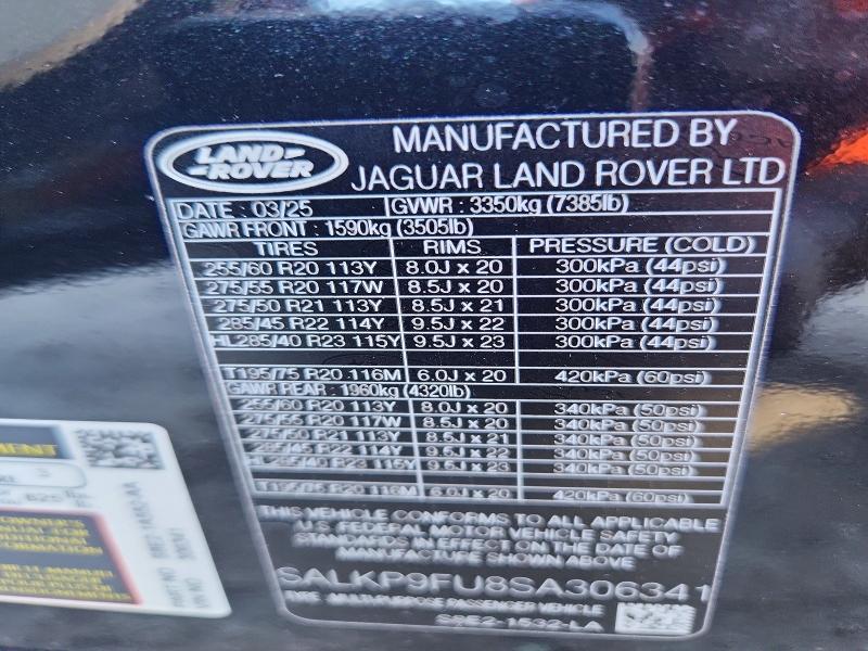SALKP9FU8SA306341 2025 Land Rover Range Rover photo no. 13