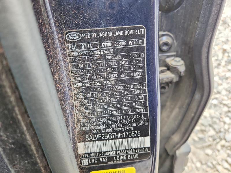 SALVP2BG7HH170675 2017 Land Rover Range Rover photo no. 13
