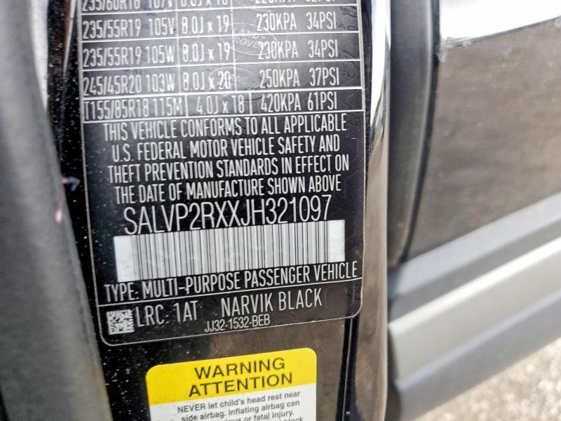SALVP2RXXJH321097 2018 Land Rover Range Rover photo no. 12