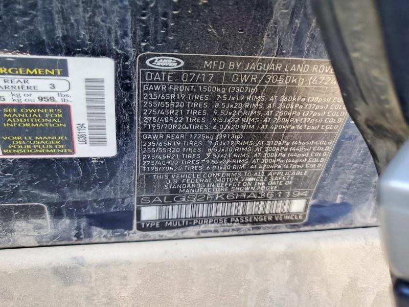SALGS2FK6HA361194 2017 Land Rover Range Rover photo no. 13