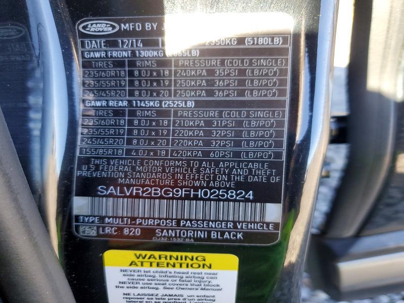 SALVR2BG9FH025824 2015 Land Rover Range Rover photo no. 13
