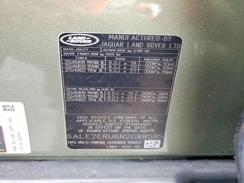 SALE2ERU6N2089595 2022 Land Rover Defender photo no. 13