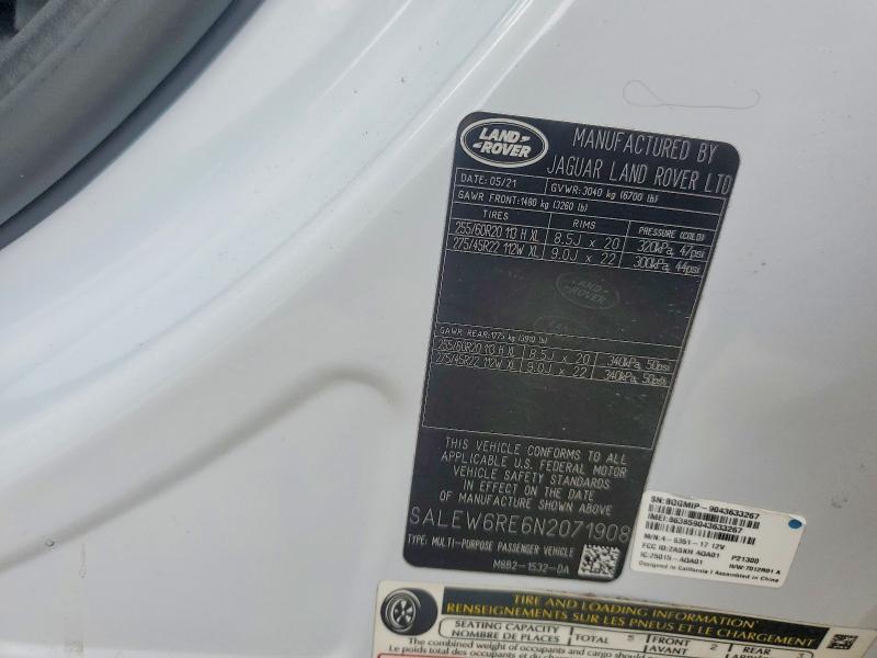 SALEW6RE6N2071908 2022 Land Rover Defender photo no. 13