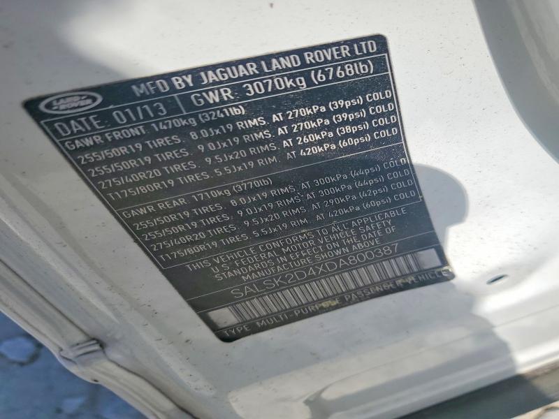 SALSK2D4XDA800387 2013 Land Rover Range Rover photo no. 13