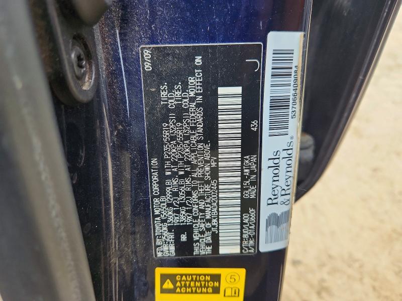 JTJBK1BA0A2002445 2010 Lexus RX photo no. 12