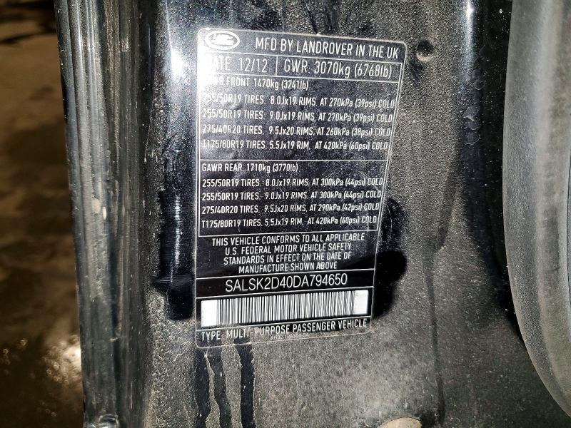 SALSK2D40DA794650 2013 Land Rover Range Rover photo no. 13