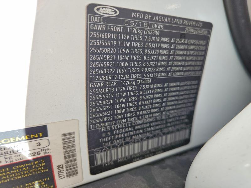 SALYL2RX7JA775129 2018 Land Rover Range Rover photo no. 13