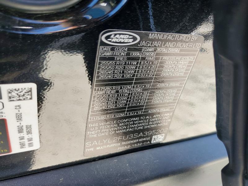 SALYL2FU3SA395202 2025 Land Rover Range Rover photo no. 14
