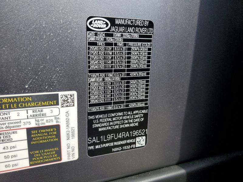 SAL1L9FU4RA196521 2024 Land Rover Range Rover photo no. 13