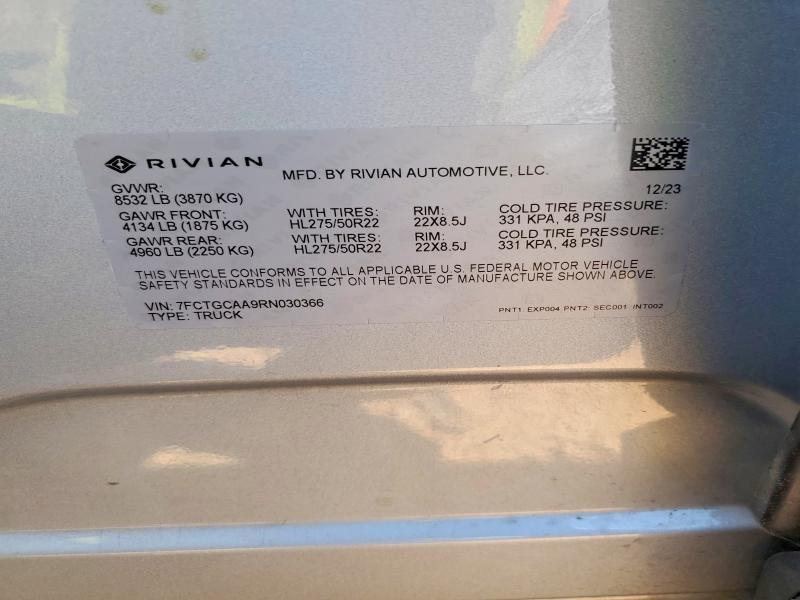 7FCTGCAA9RN030366 2024 Rivian R1T photo no. 12